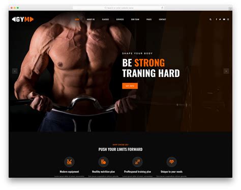 bootstrap gym website templates free download.